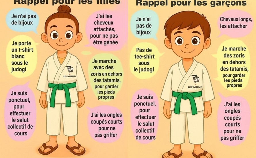 AVANT DE VENIR AU DOJO SUR LES TATAMIS